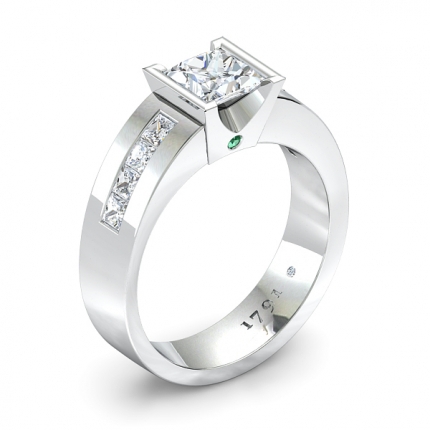 Bespoke Alice Herald Princess Design Princess Diamond Ring in Platinum 950 AU - Main View